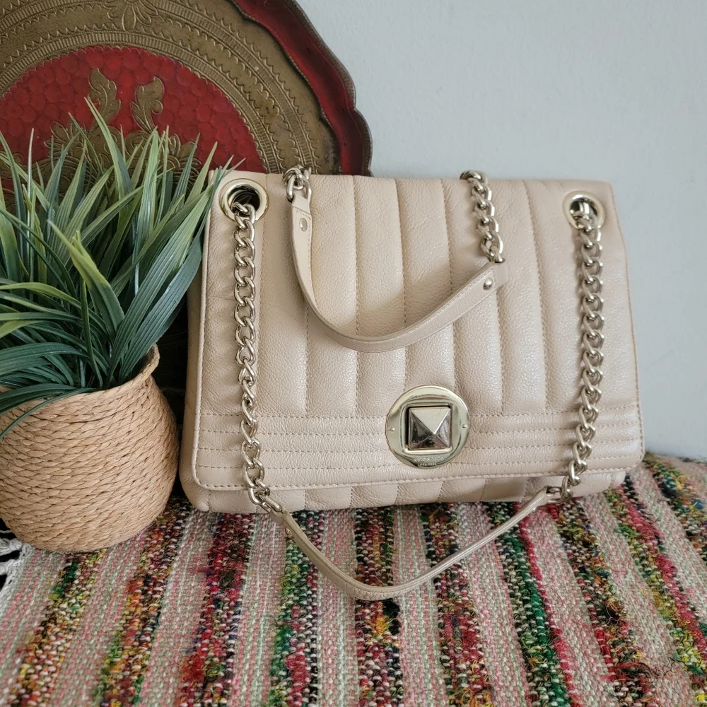 Kate spade Gold Chain Shoulder Bag beige Purse